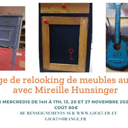 Stage de relooking de meubles au GIC avec Mireille Hunsinger